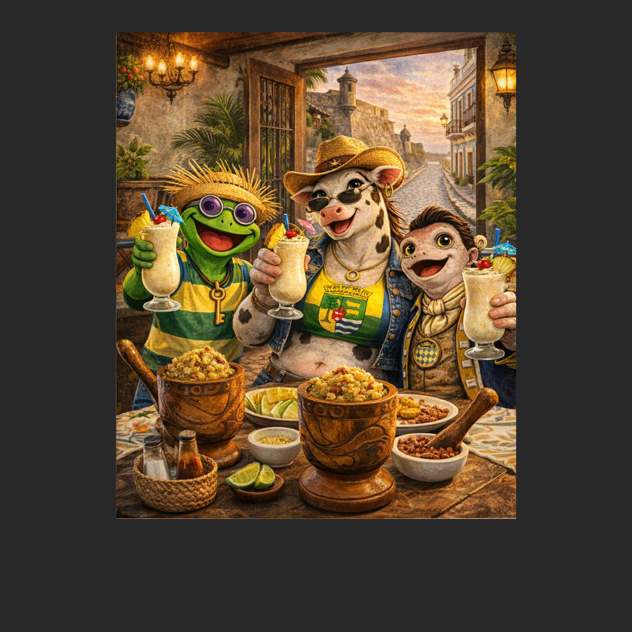 Visitantes y Residentes Cenando